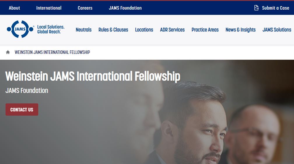 Weinstein JAMS International Fellowship